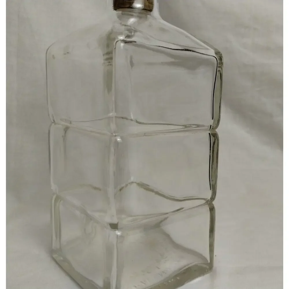 Vintage Seagram & Sons Whiskey Empty Glass Bottle Decanter Seagrams - Canada